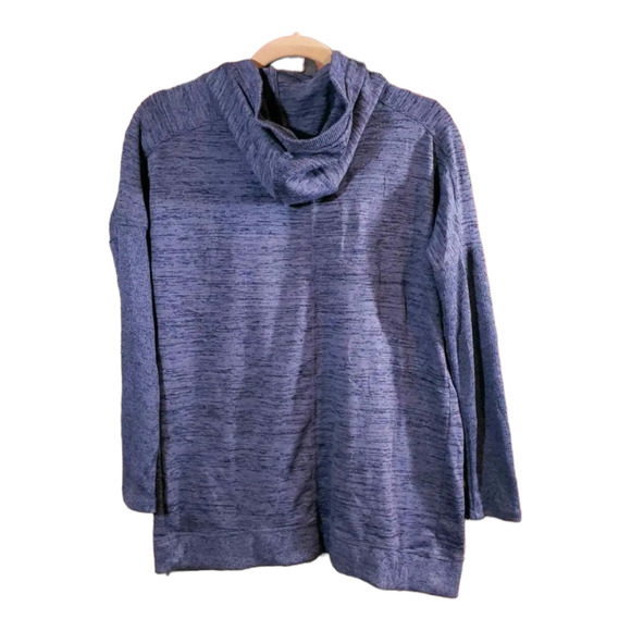 Athleta Heather Blue Blissful Wrap Hooded Open-front Cardigan Jacket Women's XS - Picture 3 of 5